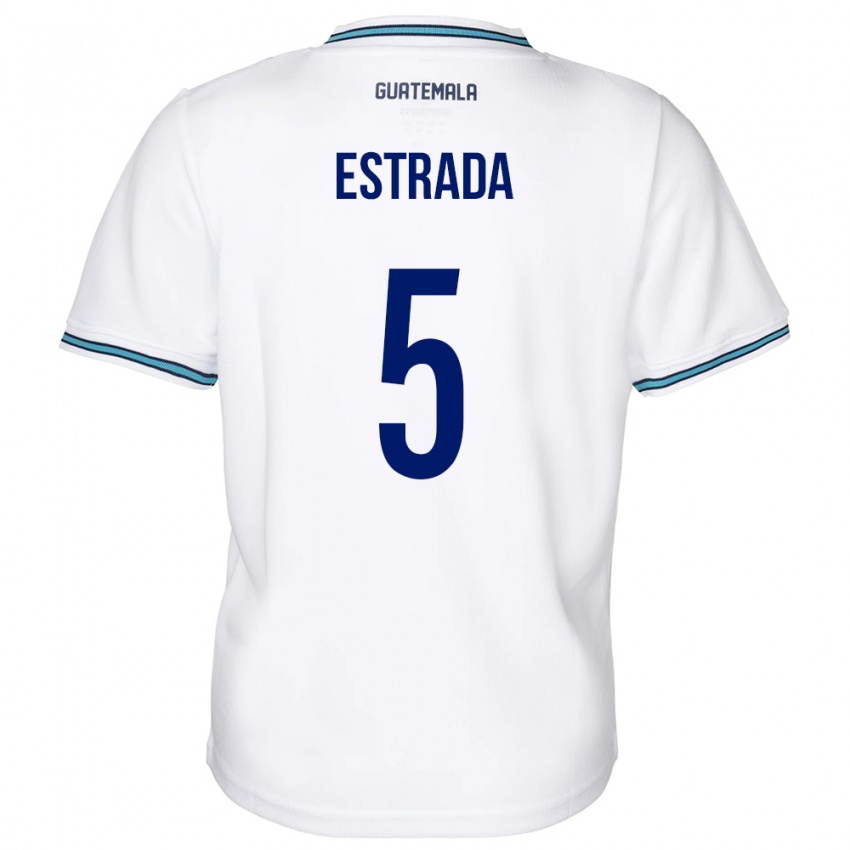 Dames Guatemala Elizabeth Estrada #5 Wit Thuisshirt Thuistenue 24-26 T-Shirt België