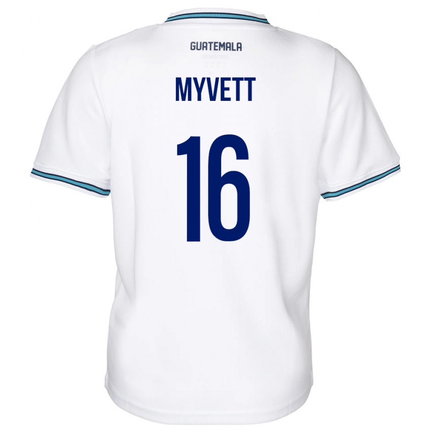 Dames Guatemala Jemery Myvett #16 Wit Thuisshirt Thuistenue 24-26 T-Shirt België