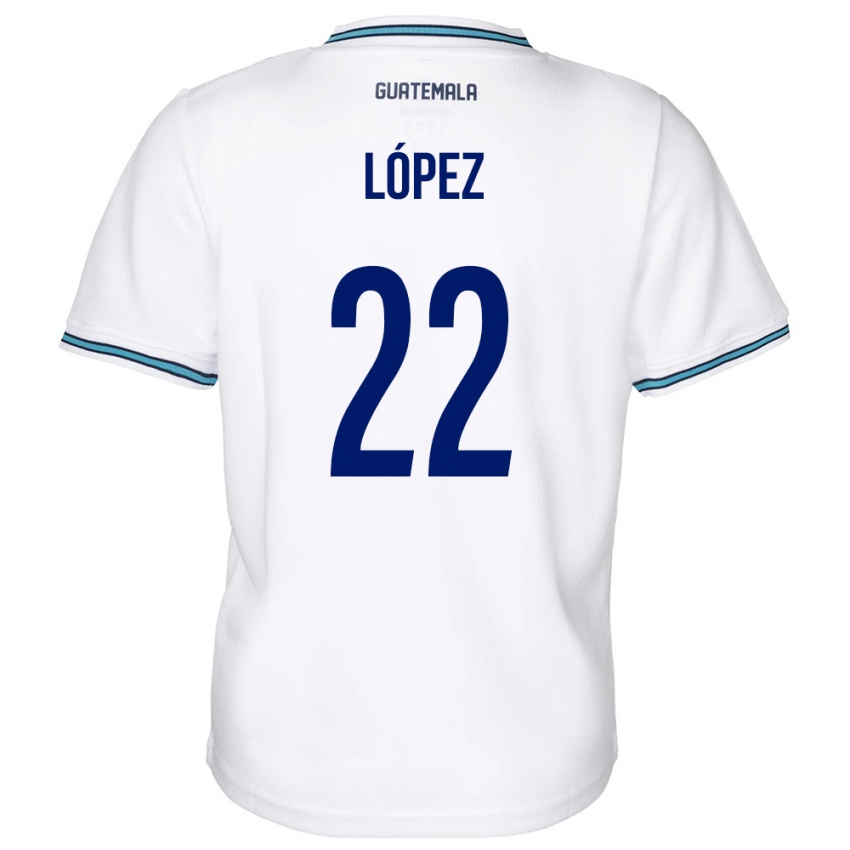Dames Guatemala Whitney López #22 Wit Thuisshirt Thuistenue 24-26 T-Shirt België