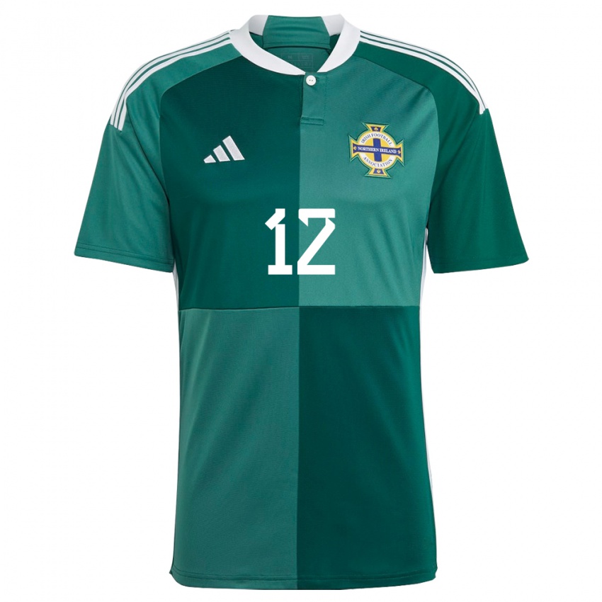 Dames Noord-Ierland Conor Hazard #12 Groente Thuisshirt Thuistenue 24-26 T-Shirt België