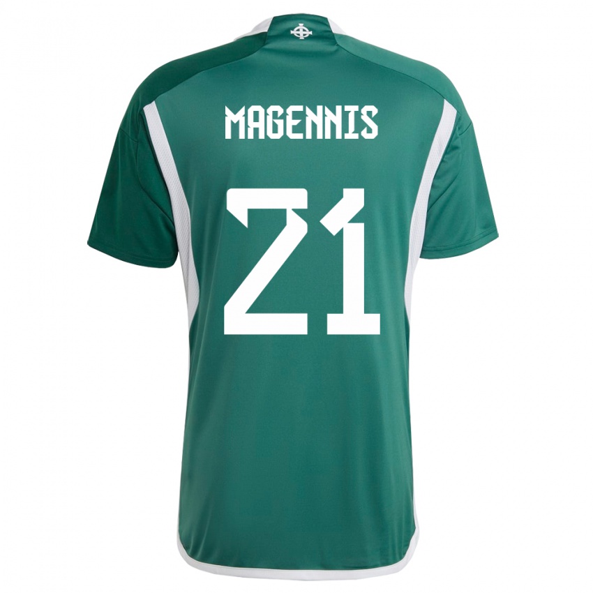 Dames Noord-Ierland Josh Magennis #21 Groente Thuisshirt Thuistenue 24-26 T-Shirt België