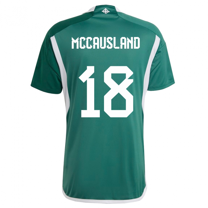 Dames Noord-Ierland Ross Mccausland #18 Groente Thuisshirt Thuistenue 24-26 T-Shirt België