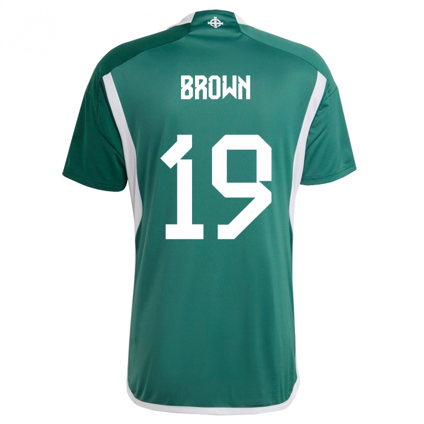 Dames Noord-Ierland Sean Brown #19 Groente Thuisshirt Thuistenue 24-26 T-Shirt België
