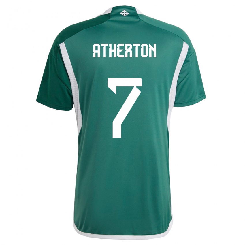Dames Noord-Ierland Chris Atherton #7 Groente Thuisshirt Thuistenue 24-26 T-Shirt België