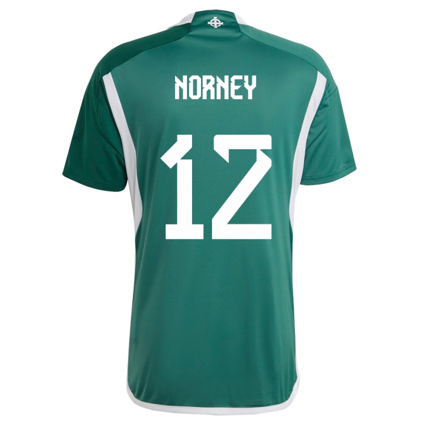 Dames Noord-Ierland Rachael Norney #12 Groente Thuisshirt Thuistenue 24-26 T-Shirt België