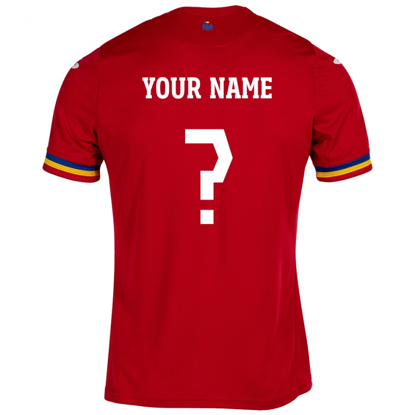 Dames Roemenië Uw Naam #0 Rood Uitshirt Uittenue 24-26 T-Shirt België