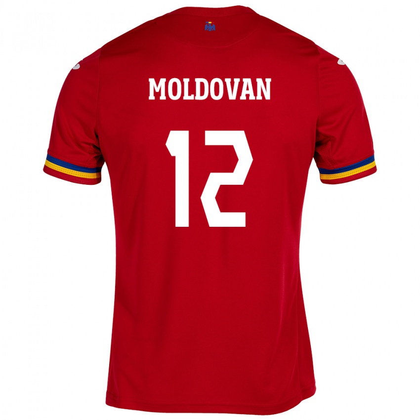 Femme Maillot Roumanie Horaţiu Moldovan #12 Rouge Tenues Extérieur 24-26 T-Shirt Belgique