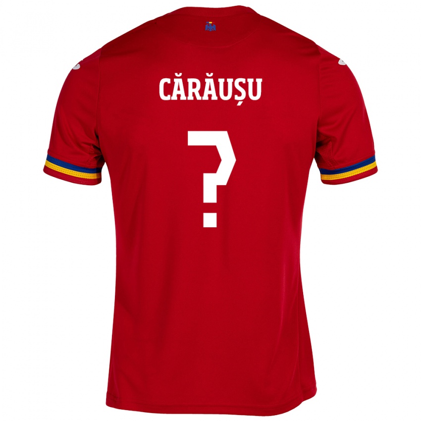 Femme Maillot Roumanie Codrin Cărăușu #0 Rouge Tenues Extérieur 24-26 T-Shirt Belgique