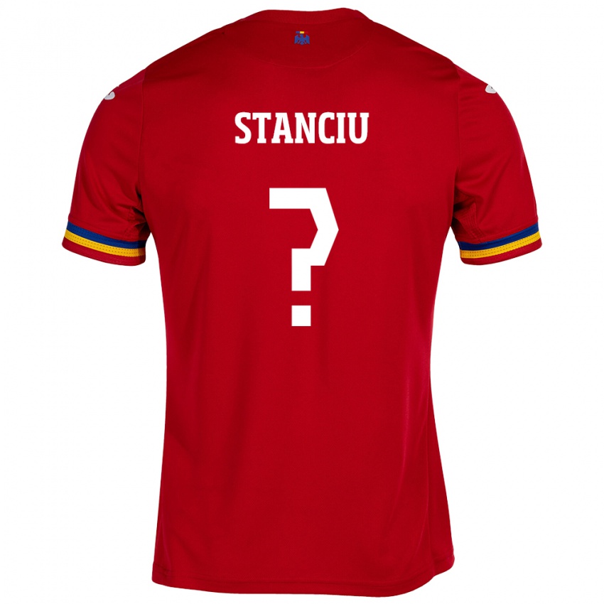 Dames Roemenië Raul Stanciu #0 Rood Uitshirt Uittenue 24-26 T-Shirt België
