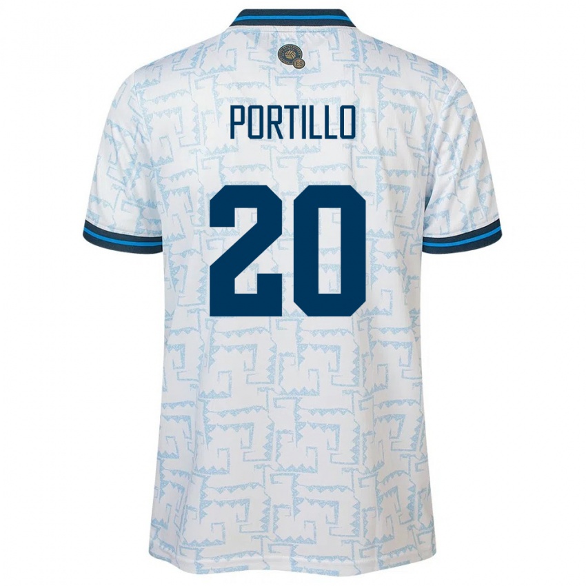 Dames El Salvador Isaac Portillo #20 Wit Uitshirt Uittenue 24-26 T-Shirt België