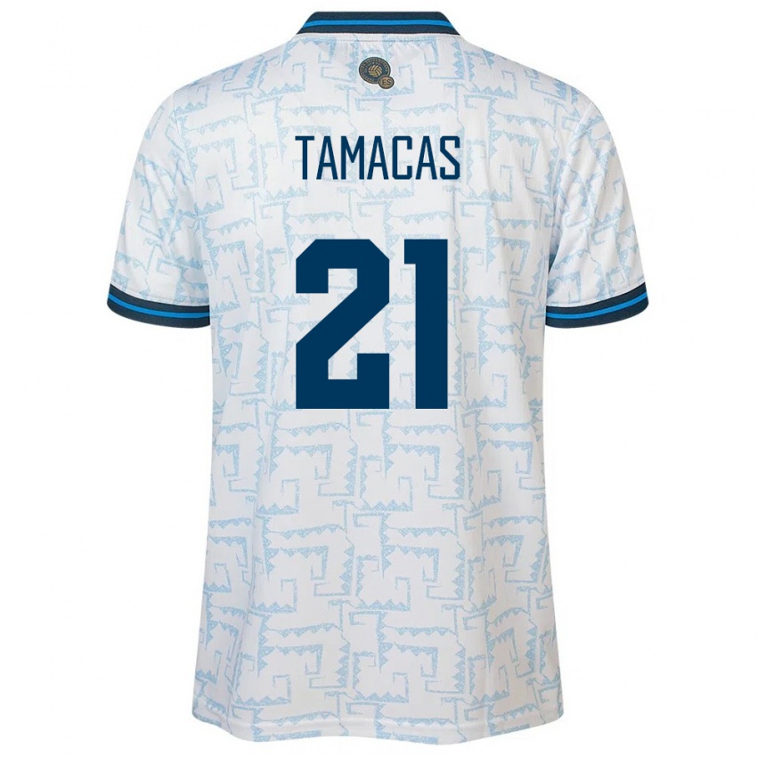 Dames El Salvador Bryan Tamacas #21 Wit Uitshirt Uittenue 24-26 T-Shirt België
