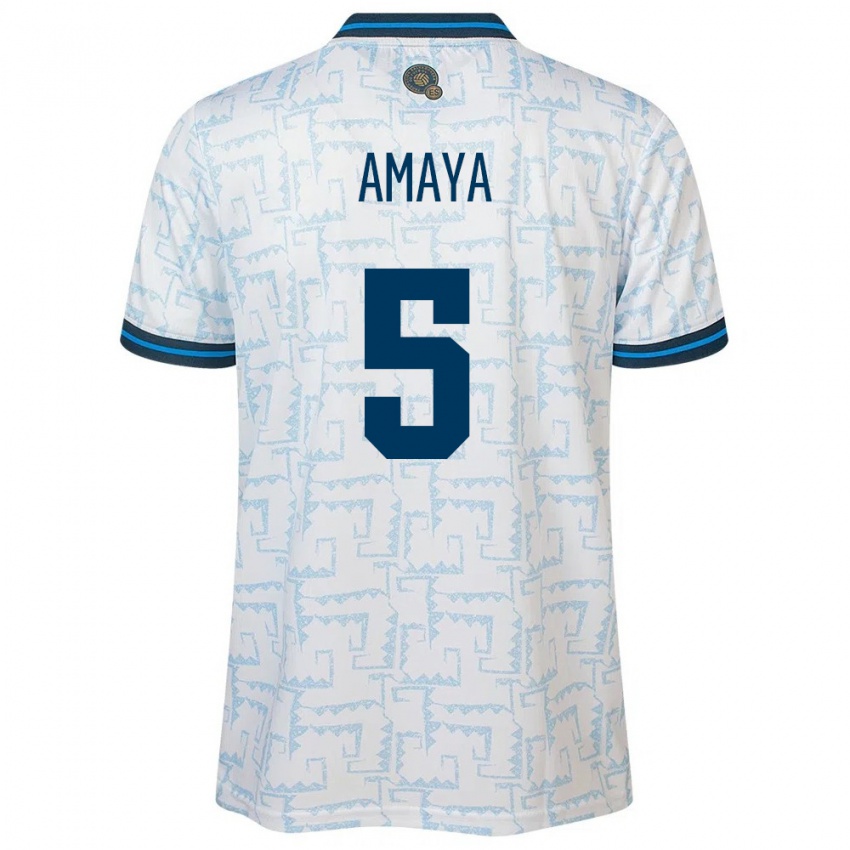 Dames El Salvador Nicolle Amaya #5 Wit Uitshirt Uittenue 24-26 T-Shirt België