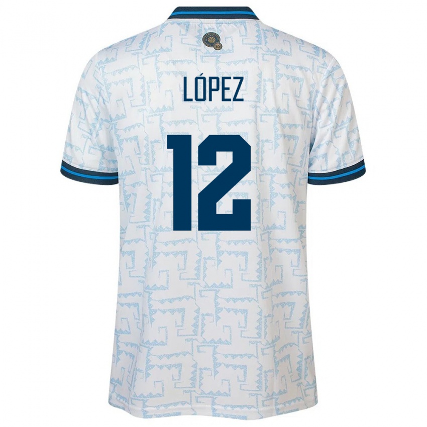 Dames El Salvador Abigaíl López #12 Wit Uitshirt Uittenue 24-26 T-Shirt België