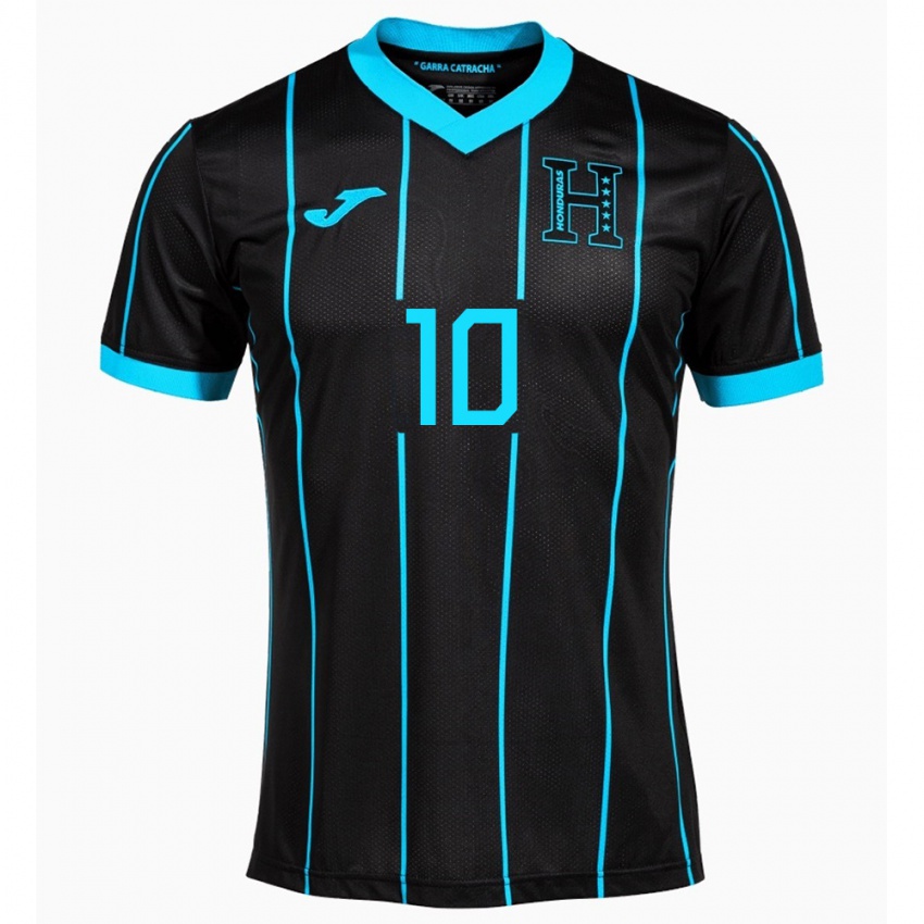 Femme Maillot Honduras Roberto Osorto #10 Noir Tenues Extérieur 24-26 T-Shirt Belgique