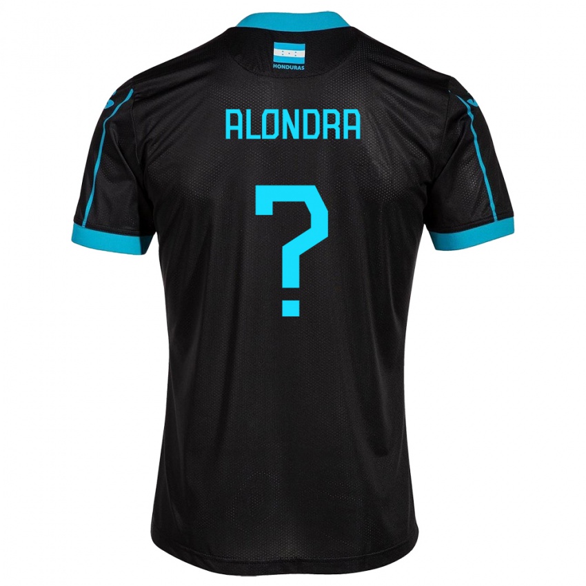 Femme Maillot Honduras Alondra Aguilar #0 Noir Tenues Extérieur 24-26 T-Shirt Belgique