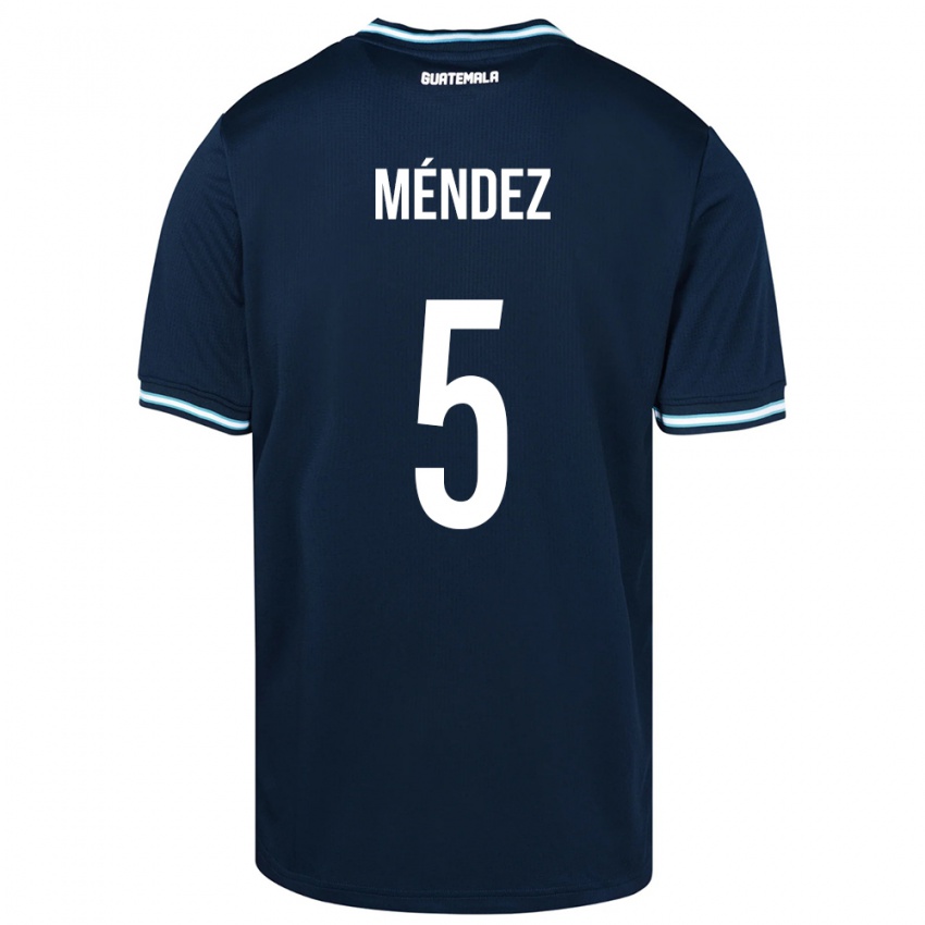 Dames Guatemala Diego Méndez #5 Blauw Uitshirt Uittenue 24-26 T-Shirt België