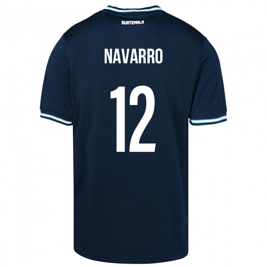 Femme Maillot Guatemala Kenderson Navarro #12 Bleu Tenues Extérieur 24-26 T-Shirt Belgique