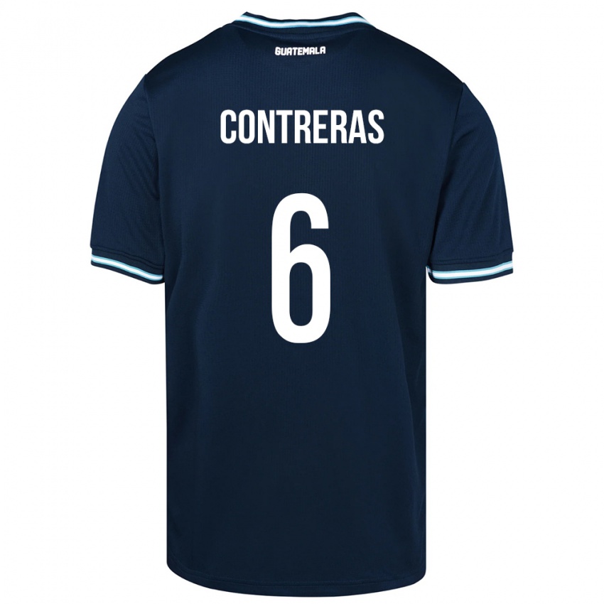 Dames Guatemala María Contreras #6 Blauw Uitshirt Uittenue 24-26 T-Shirt België