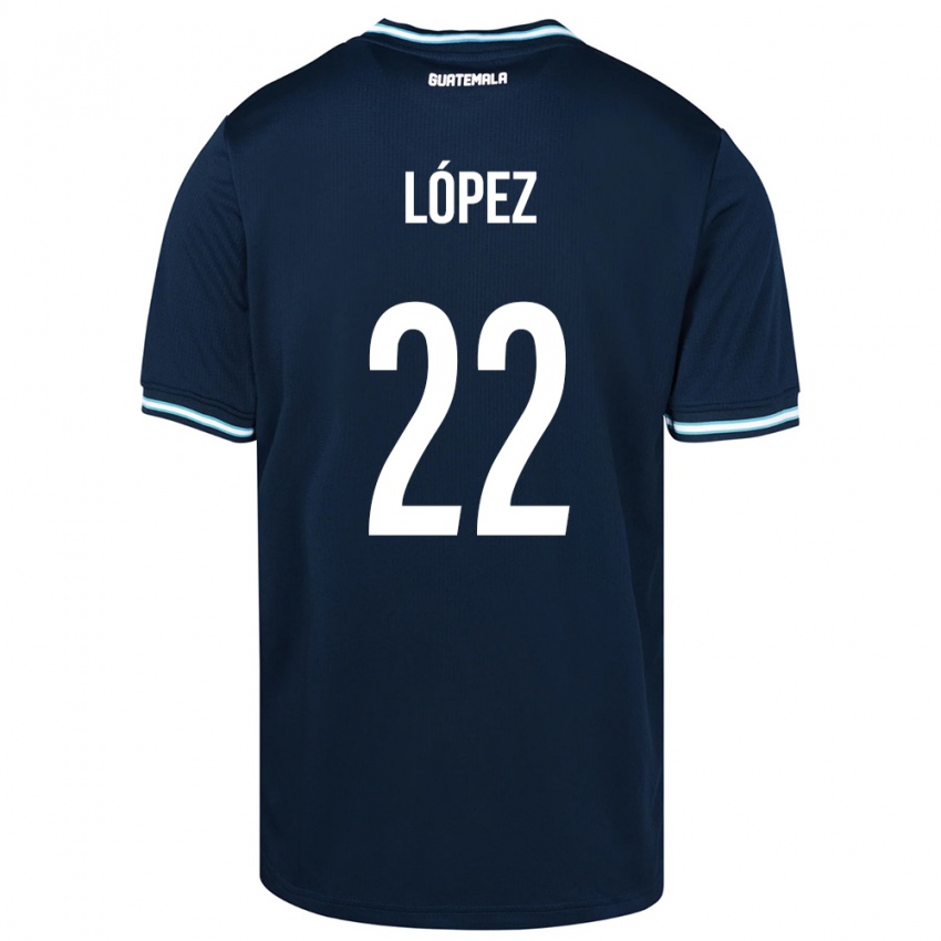 Dames Guatemala Whitney López #22 Blauw Uitshirt Uittenue 24-26 T-Shirt België