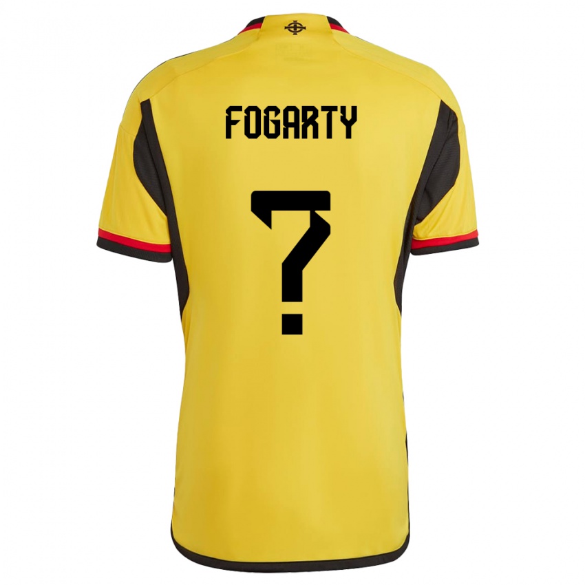 Dames Noord-Ierland Tom Fogarty #0 Wit Uitshirt Uittenue 24-26 T-Shirt België