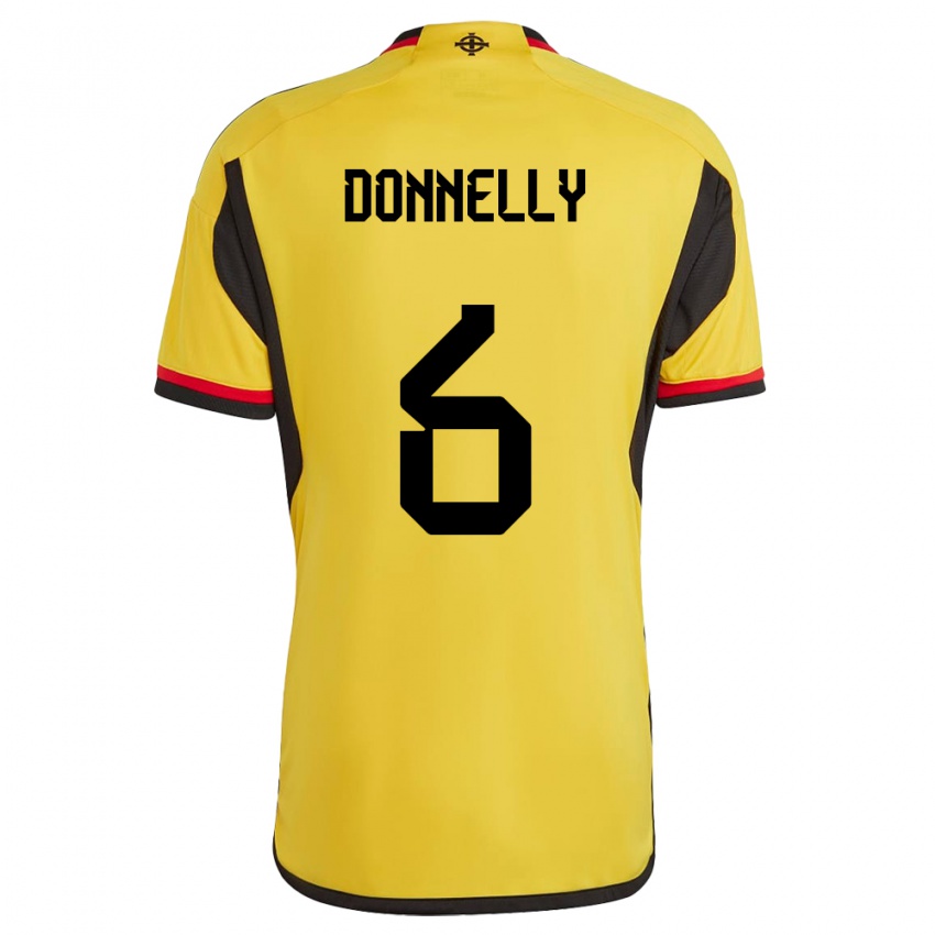 Dames Noord-Ierland Ryan Donnelly #6 Wit Uitshirt Uittenue 24-26 T-Shirt België