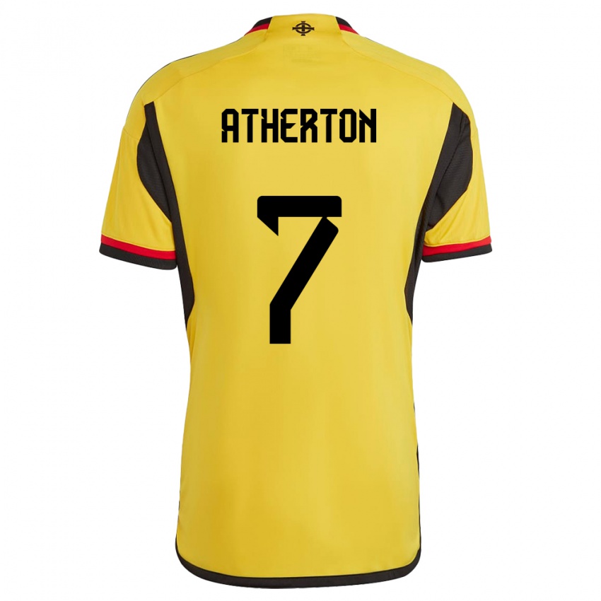 Dames Noord-Ierland Chris Atherton #7 Wit Uitshirt Uittenue 24-26 T-Shirt België