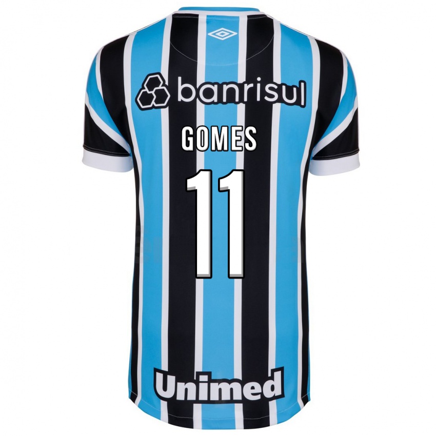 Kinder Gustavo Gomes #11 Blau Heimtrikot Trikot 2023/24 T-Shirt Belgien