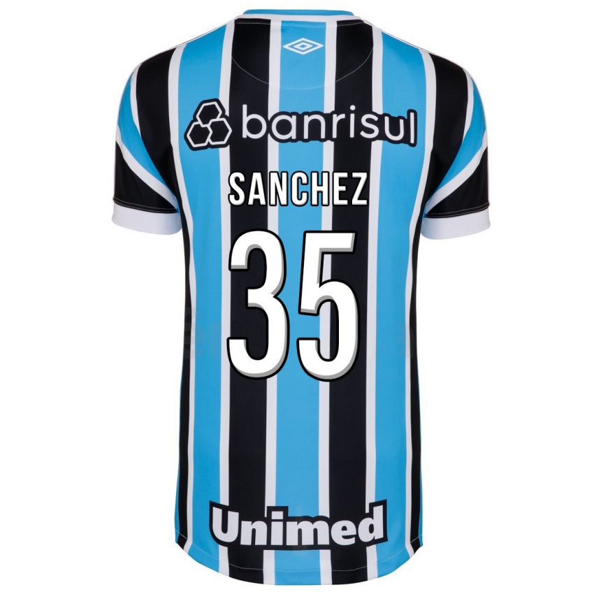 Kinder Lari Sanchez #35 Blau Heimtrikot Trikot 2023/24 T-Shirt Belgien