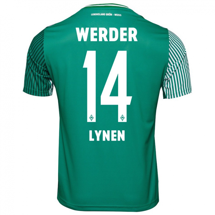 Kinderen Senne Lynen #14 Groente Thuisshirt Thuistenue 2023/24 T-Shirt België