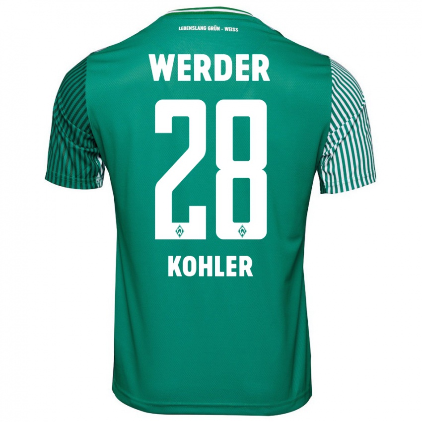 Kinderen Ethan Kohler #28 Groente Thuisshirt Thuistenue 2023/24 T-Shirt België