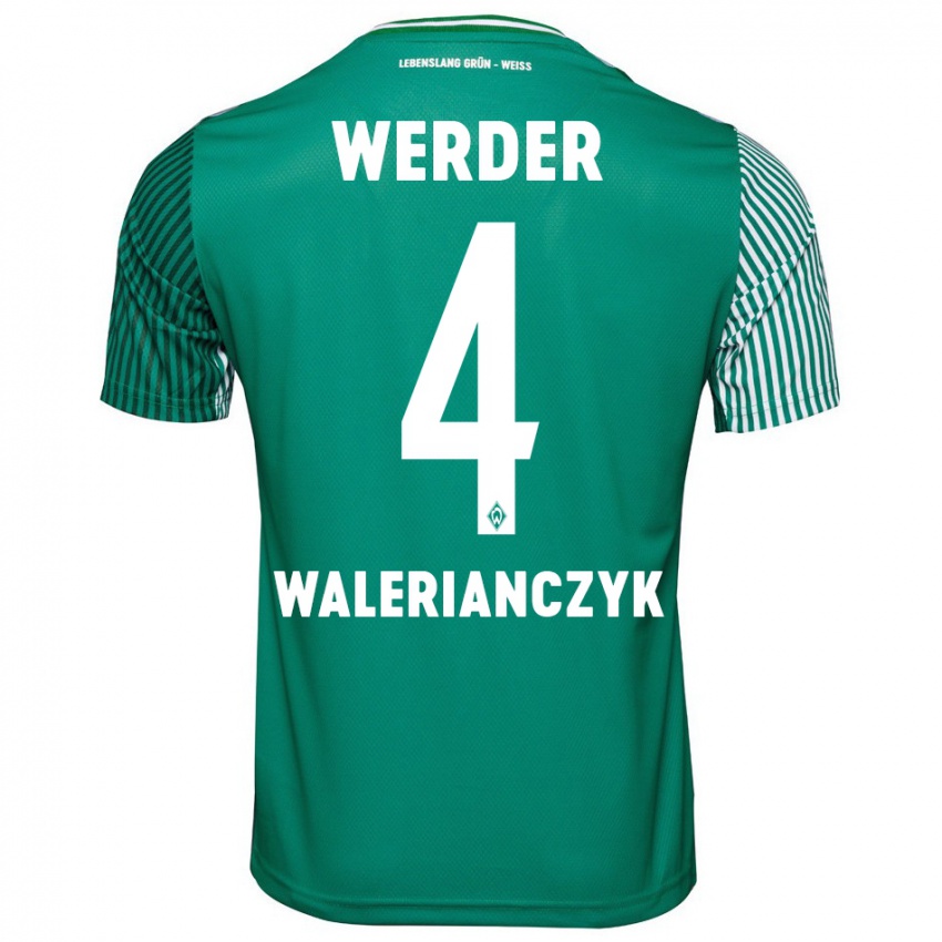 Kinderen Dennis Walerianczyk #4 Groente Thuisshirt Thuistenue 2023/24 T-Shirt België