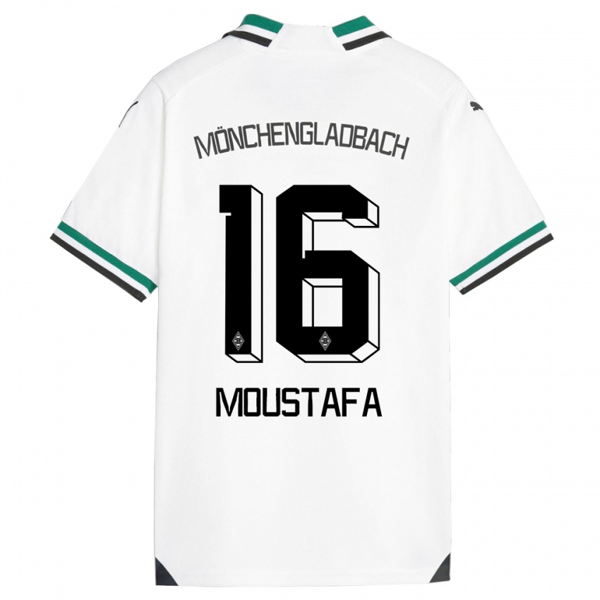 Kinderen Moustafa Ashraf Moustafa #16 Wit Groen Thuisshirt Thuistenue 2023/24 T-Shirt België