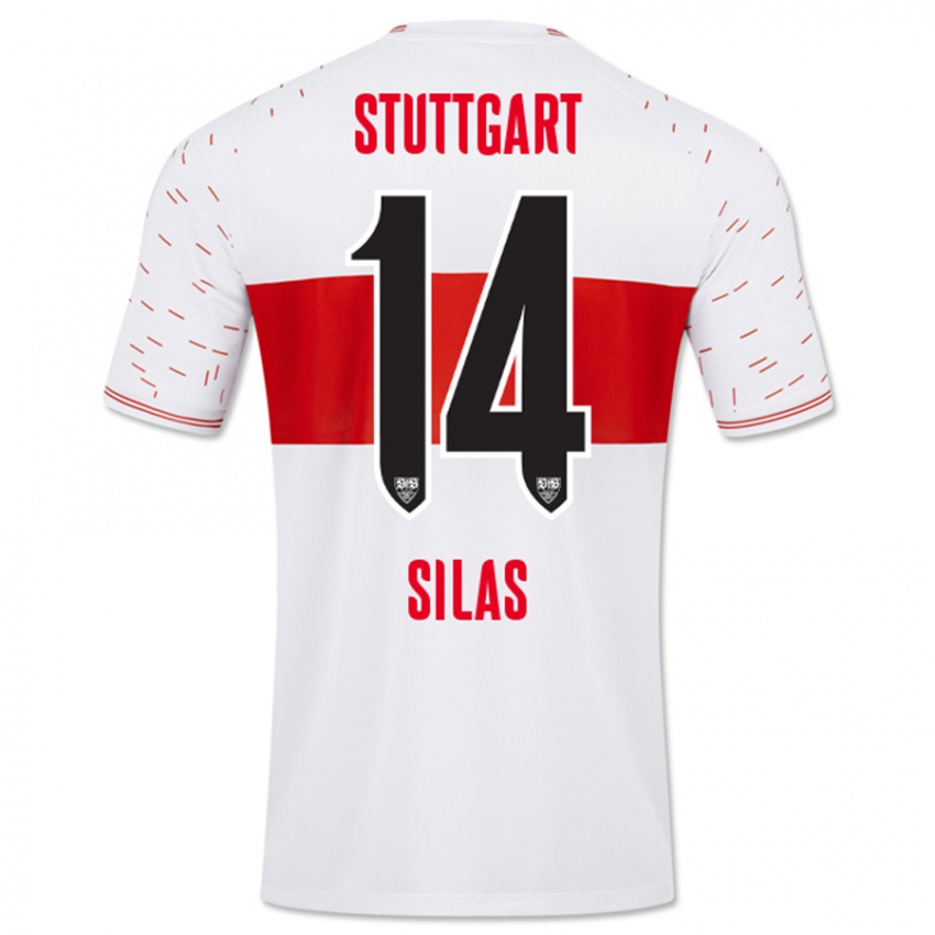 Kinderen Silas #14 Wit Thuisshirt Thuistenue 2023/24 T-Shirt België