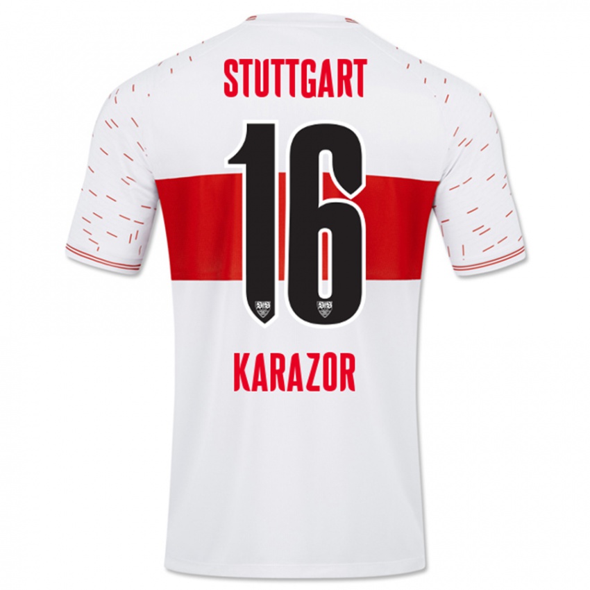 Kinderen Atakan Karazor #16 Wit Thuisshirt Thuistenue 2023/24 T-Shirt België