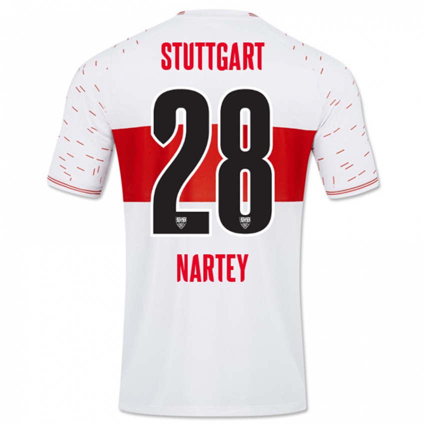 Kinderen Nikolas Nartey #28 Wit Thuisshirt Thuistenue 2023/24 T-Shirt België