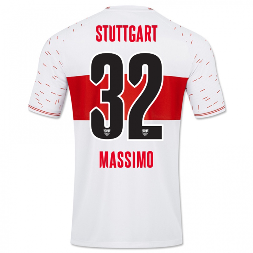 Kinderen Roberto Massimo #32 Wit Thuisshirt Thuistenue 2023/24 T-Shirt België