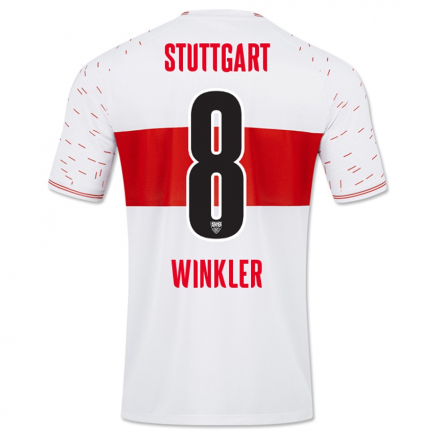 Kinderen Nathan Winkler #8 Wit Thuisshirt Thuistenue 2023/24 T-Shirt België