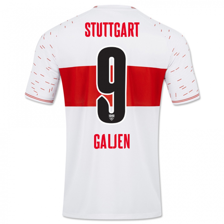 Kinderen Dejan Galjen #9 Wit Thuisshirt Thuistenue 2023/24 T-Shirt België