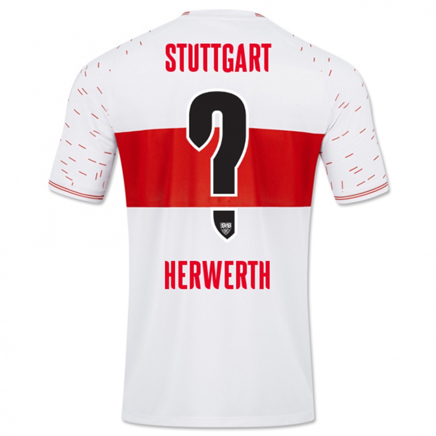 Kinderen Maximilian Herwerth #0 Wit Thuisshirt Thuistenue 2023/24 T-Shirt België