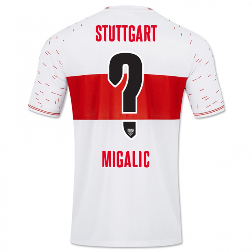 Kinderen Dorian Migalic #0 Wit Thuisshirt Thuistenue 2023/24 T-Shirt België