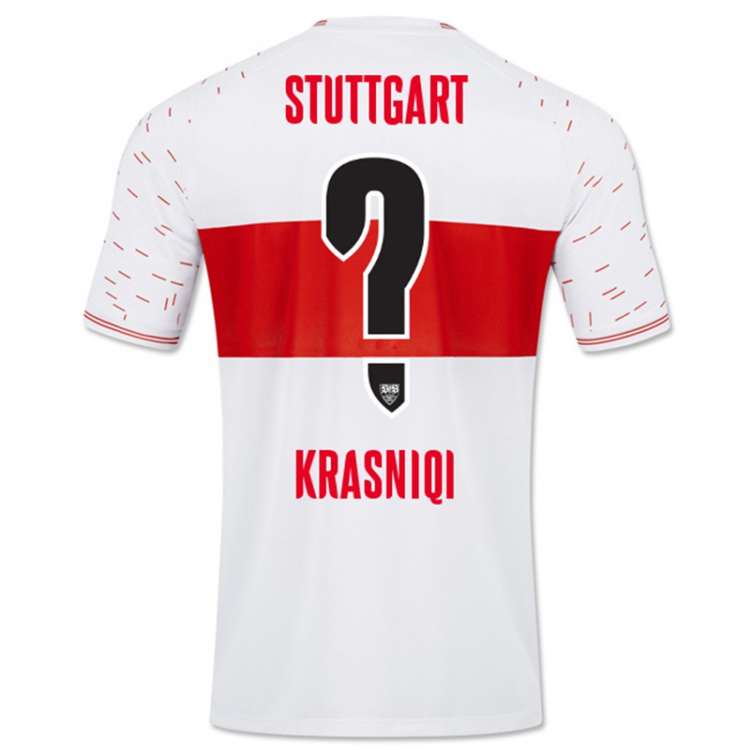 Kinderen Elton Krasniqi #0 Wit Thuisshirt Thuistenue 2023/24 T-Shirt België