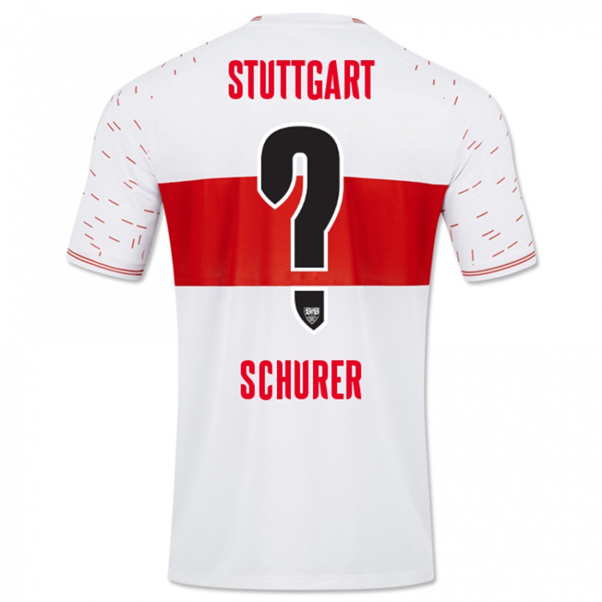 Kinderen Leon Schürer #0 Wit Thuisshirt Thuistenue 2023/24 T-Shirt België