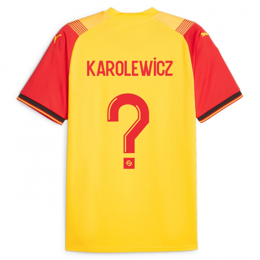 Kinderen Roman Karolewicz #0 Geel Thuisshirt Thuistenue 2023/24 T-Shirt België