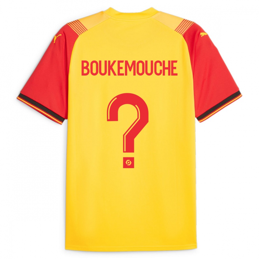 Kinderen Amine Boukemouche #0 Geel Thuisshirt Thuistenue 2023/24 T-Shirt België