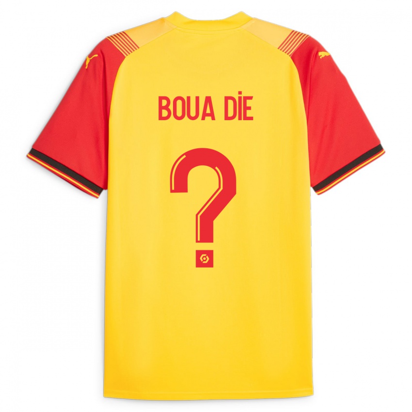 Kinderen Hervé Boua Dié #0 Geel Thuisshirt Thuistenue 2023/24 T-Shirt België