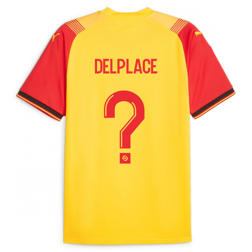 Kinderen Adam Delplace #0 Geel Thuisshirt Thuistenue 2023/24 T-Shirt België