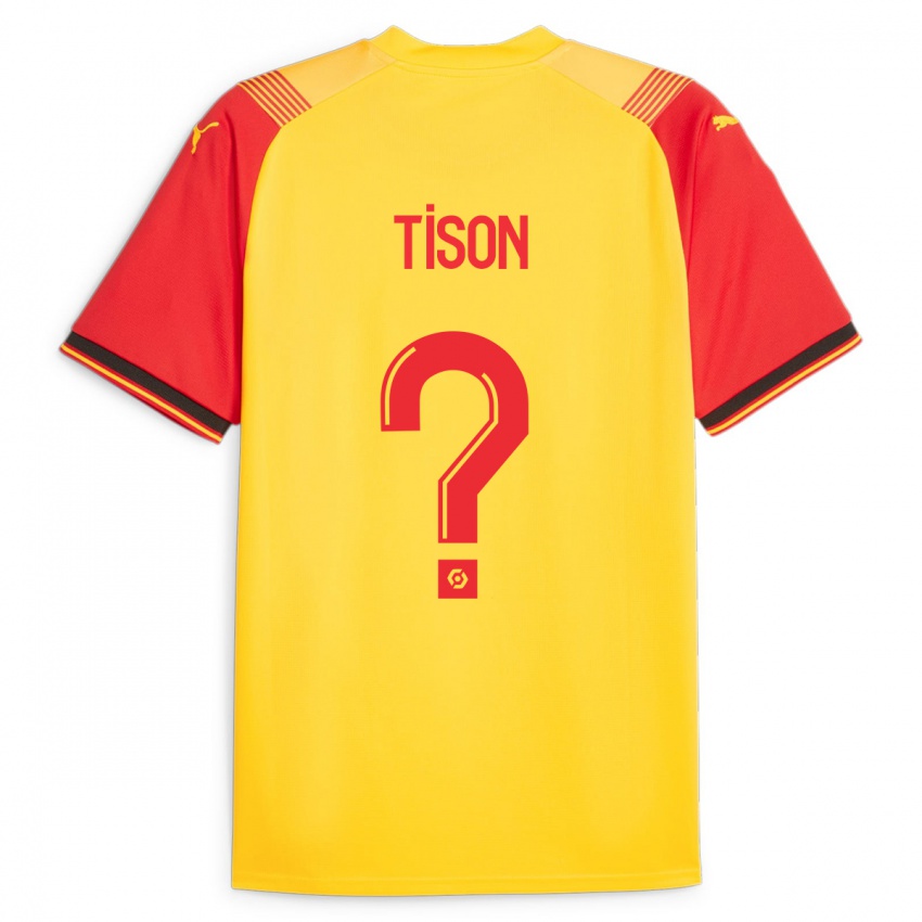 Kinderen Nathan Tison #0 Geel Thuisshirt Thuistenue 2023/24 T-Shirt België