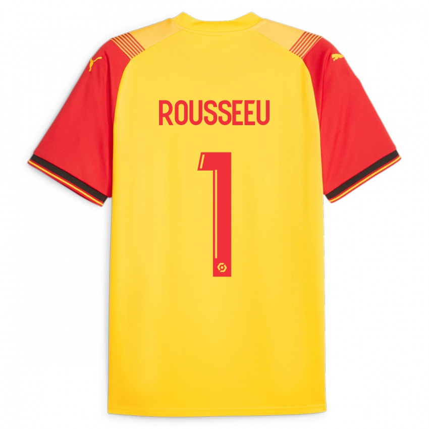 Kinderen Justine Rousseeu #1 Geel Thuisshirt Thuistenue 2023/24 T-Shirt België