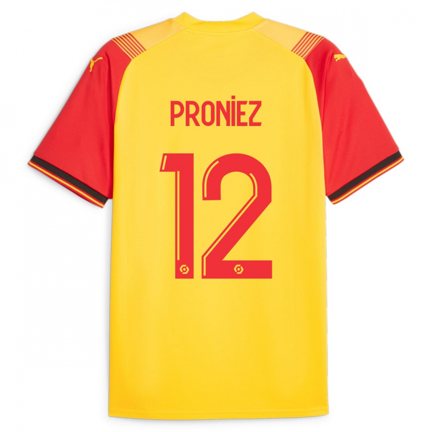 Kinderen Fany Proniez #12 Geel Thuisshirt Thuistenue 2023/24 T-Shirt België