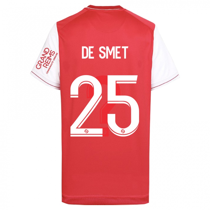 Kinderen Thibault De Smet #25 Rood Thuisshirt Thuistenue 2023/24 T-Shirt België